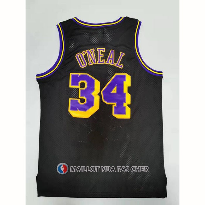 Maillot Los Angeles Lakers Shaquille O'neal NO 34 Mitchell & Ness 1996-97 Noir